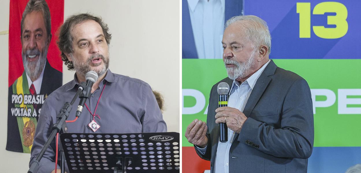 Rodrigo Vianna (à esq.) e Luiz Inácio Lula da Silva