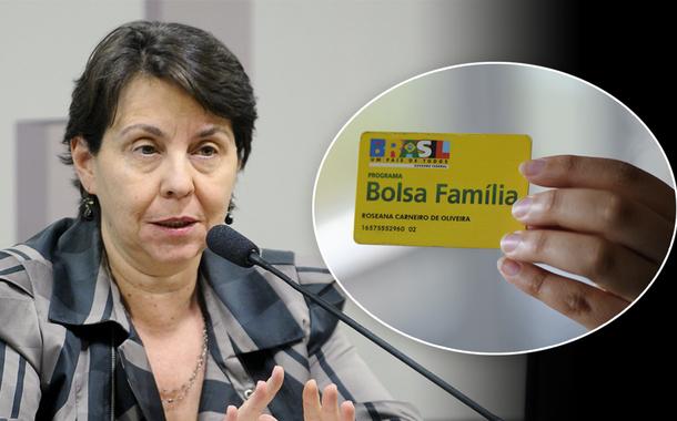 Tereza Campello e cartão do Bolsa Família
