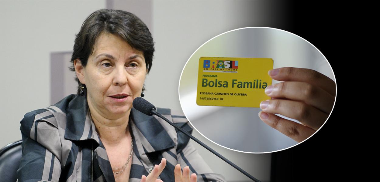 Tereza Campello e cartão do Bolsa Família