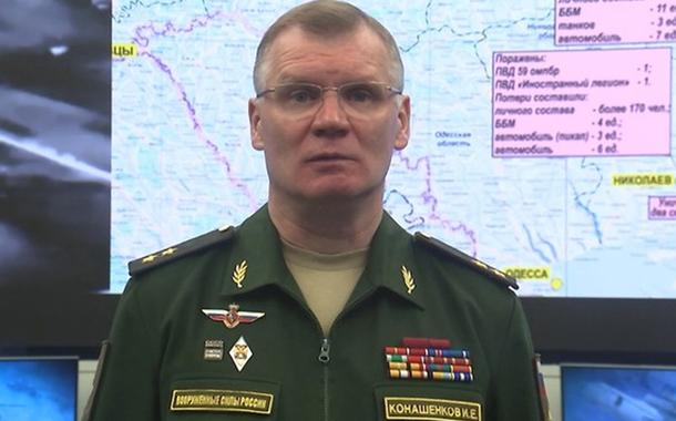 O porta-voz do Ministério da Defesa da Rússia, Igor Konashenkov