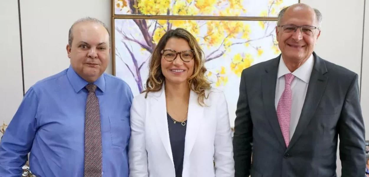 Ibaneis Rocha, Janja Lula Silva e Geraldo Alckmin