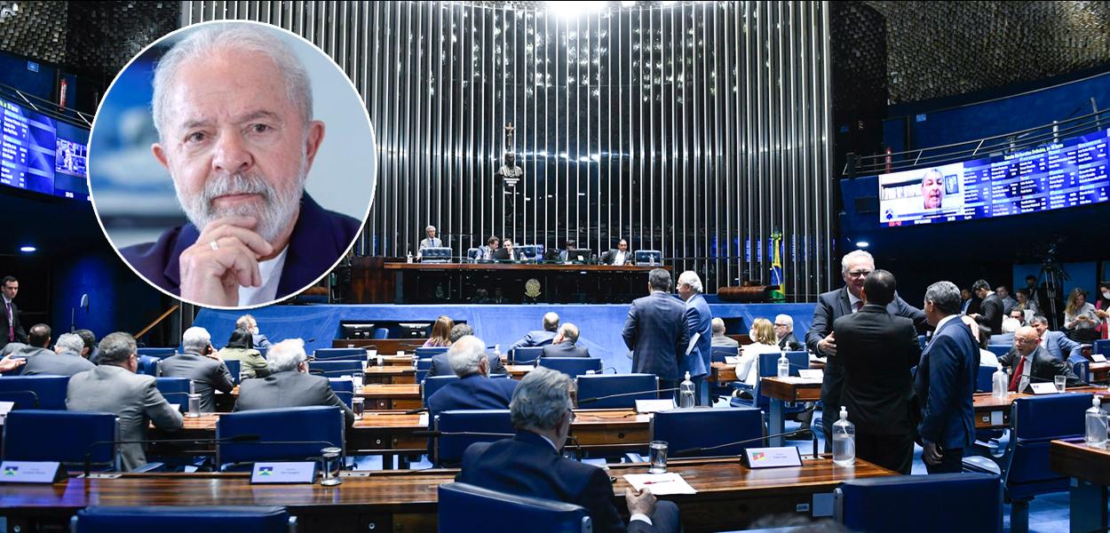 Luiz Inácio Lula da Silva e o plenário do Senado