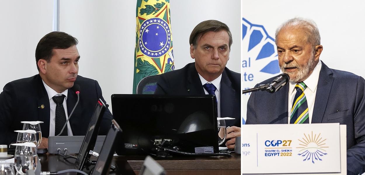 Flávio, Jair Bolsonaro e Lula