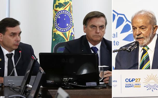 Flávio, Jair Bolsonaro e Lula