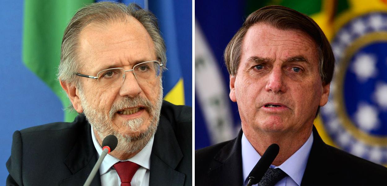 Miguel Rossetto e Jair Bolsonaro