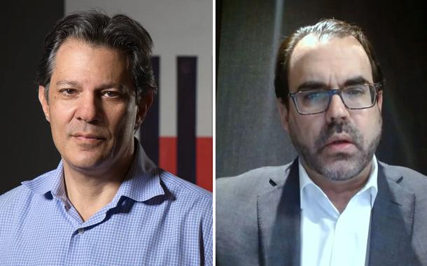 Fernando Haddad (à esq.) e Christopher Garman