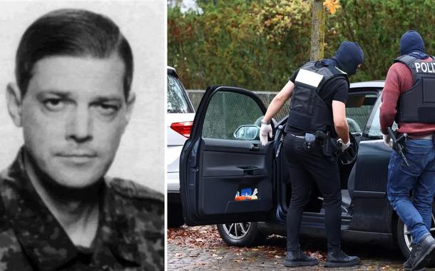 Rüdiger Wilfred Hans Von Pescatore | Policiais revistam carro após operação prender suspeitos de integrar grupo de extrema direita em Berlim, capital da Alemanha, no dia 7 de dezembro de 2022