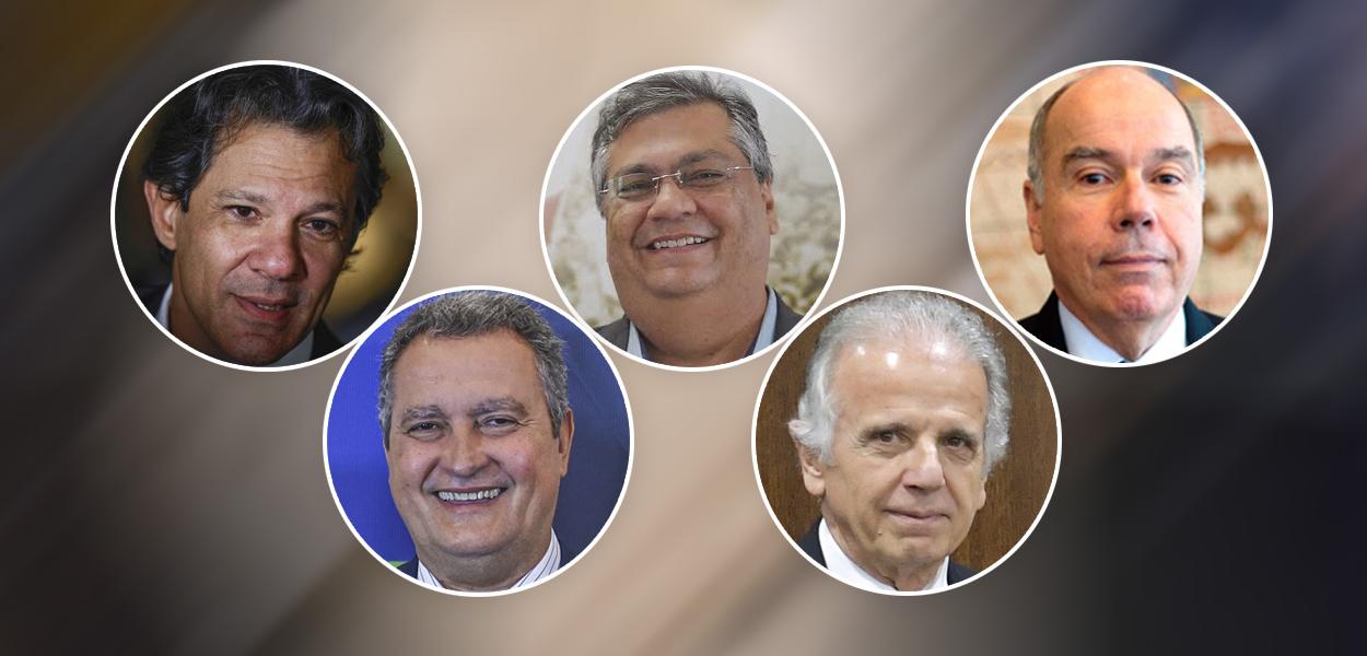 Fernando Haddad, Rui Costa, Flávio Dino, José Múcio Monteiro e Mauro Vieira