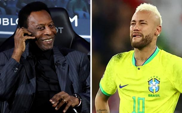 Pelé (à esq.) e Neymar