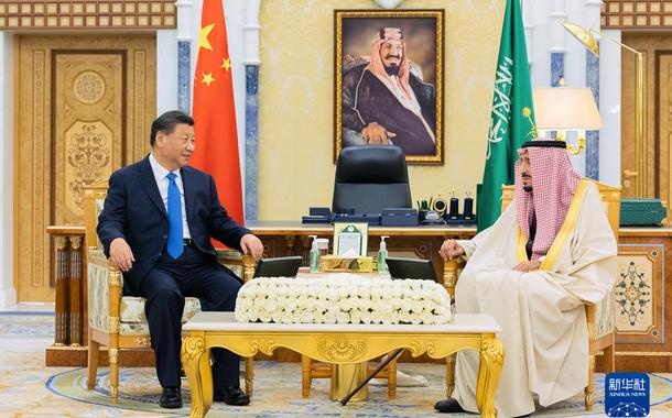 Presidente da China e rei da Arábia Saudita