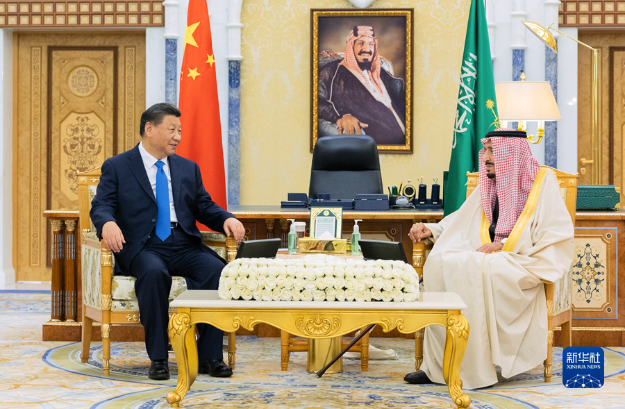 Presidente da China e rei da Arábia Saudita