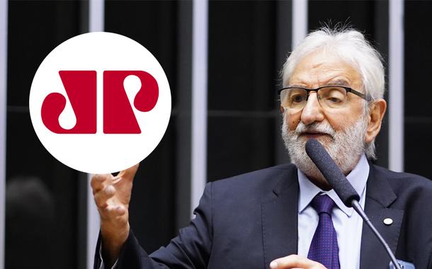 Logo da Jovem Pan e  Ivan Valente