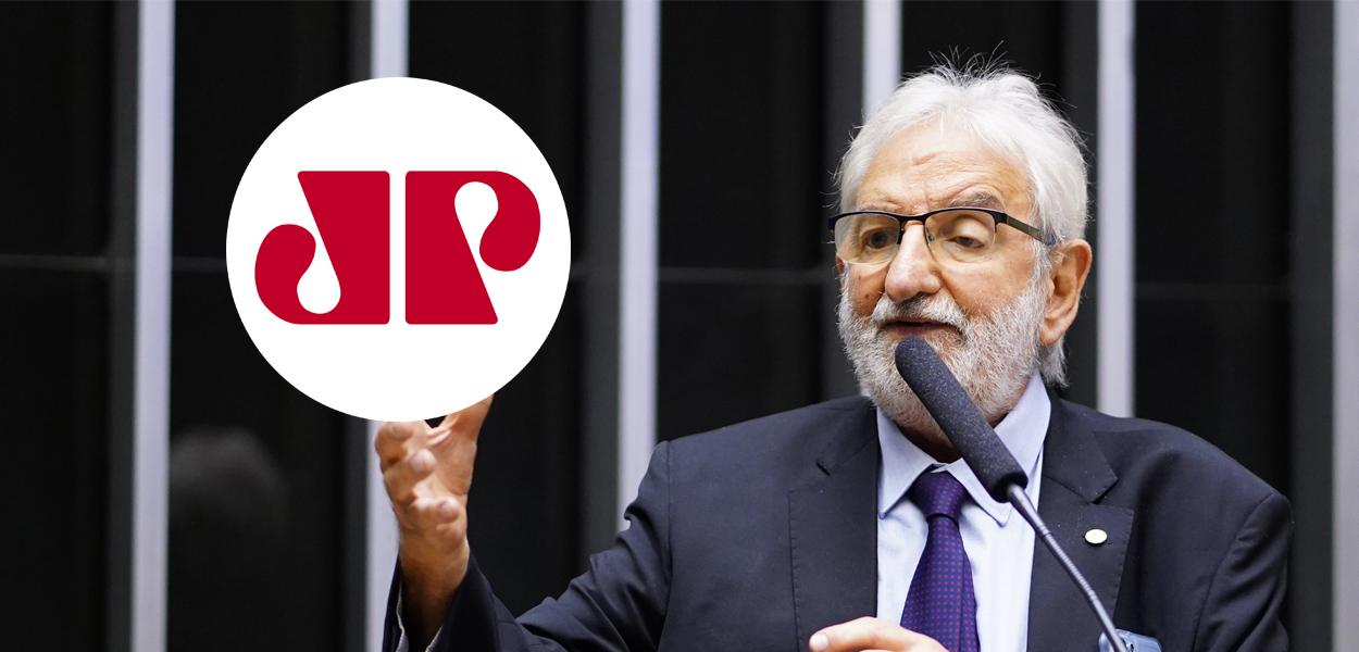 Logo da Jovem Pan e  Ivan Valente