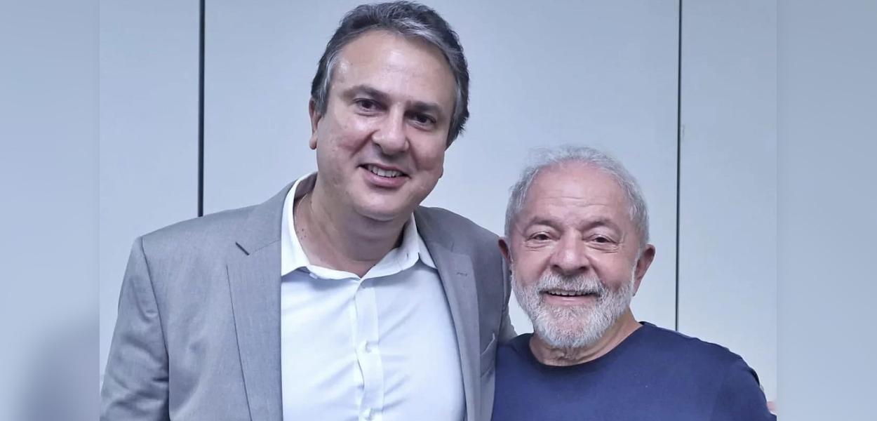 Camilo Santana (à esq.) e Luiz Inácio Lula da Silva