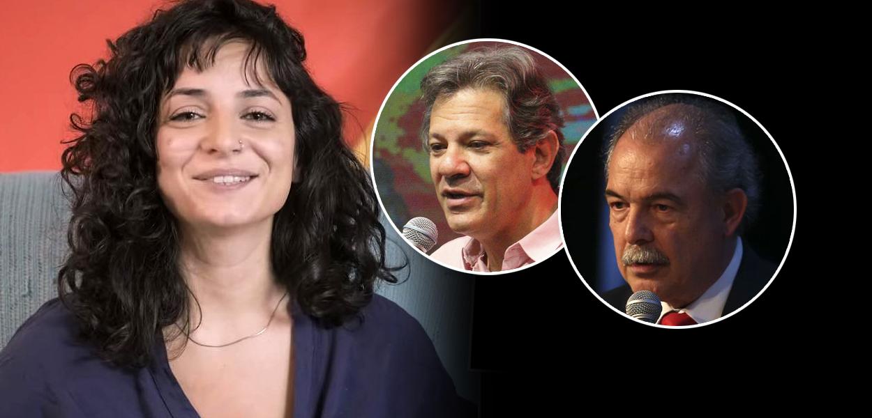 Juliane Furno, Fernando Haddad e Aloizio Mercadante