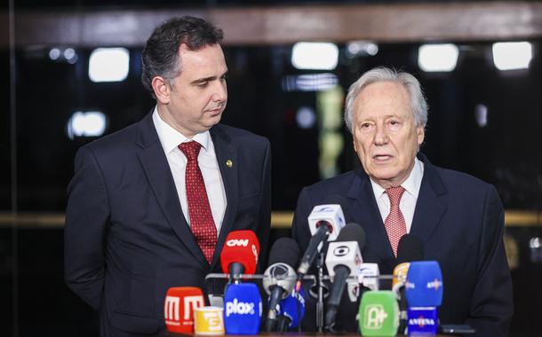 Presidente do Senado, Rodrigo Pacheco e ministro do STF Ricardo Lewandowski