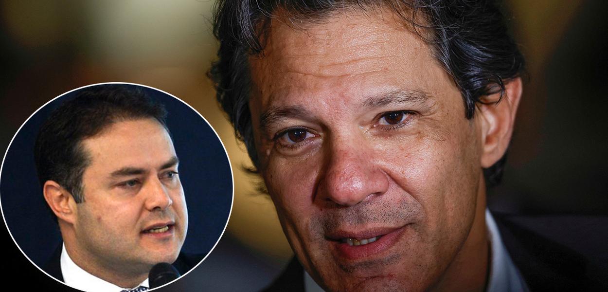 Renan Filho (à esq.) e Fernando Haddad