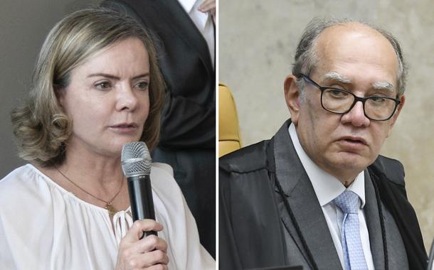 Gleisi Hoffmann e Gilmar Mendes