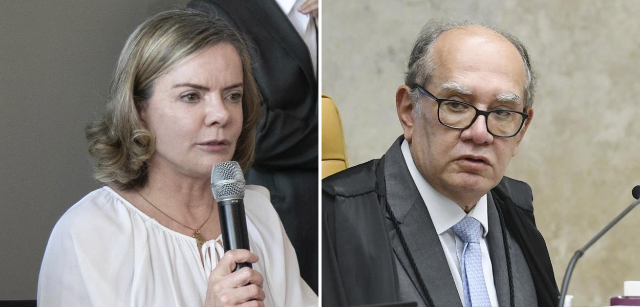 Gleisi Hoffmann e Gilmar Mendes