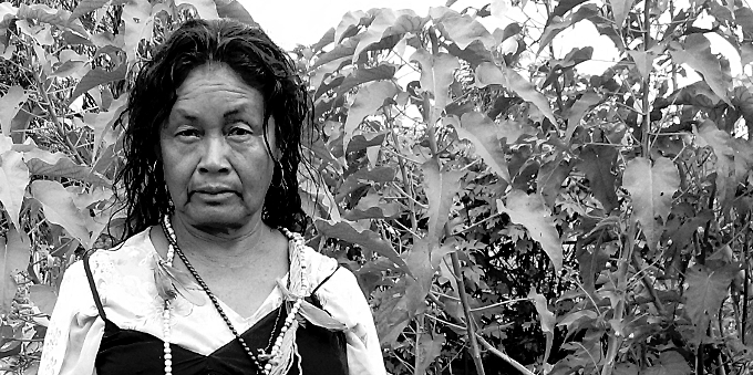 Retrato de Estela Vera Guarani feito em 2016 pela antropóloga Lauriene Seraguza