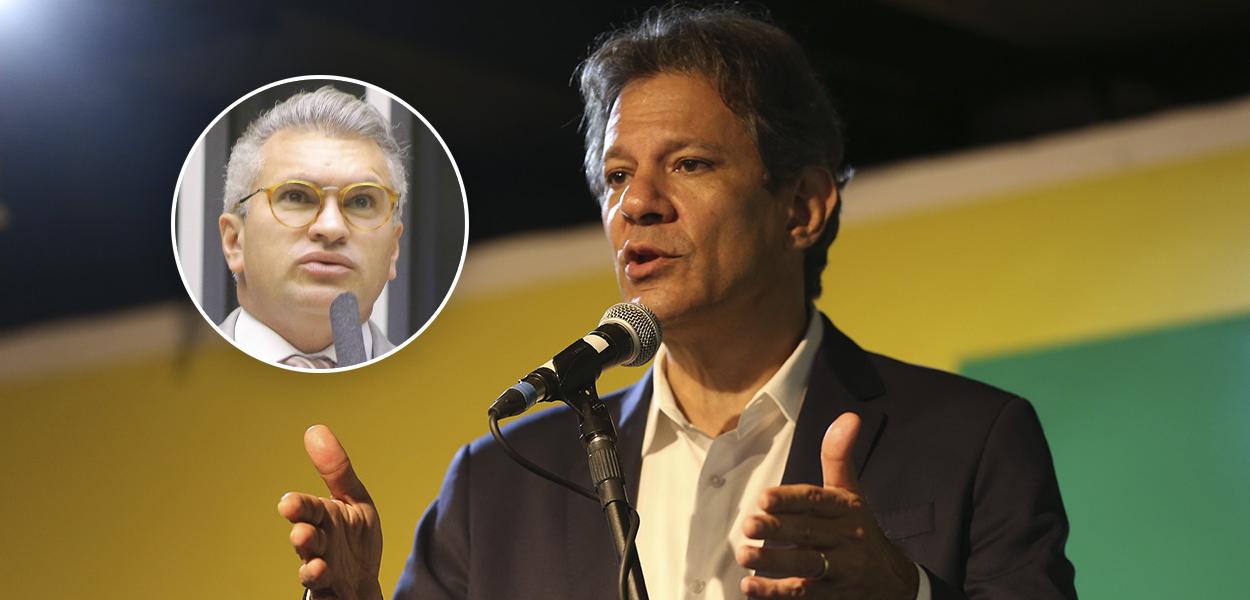 Julian Lemos e  Fernando Haddad