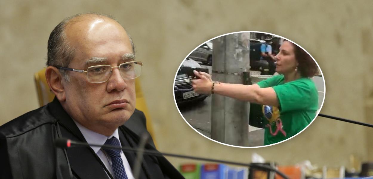 Gilmar Mendes e Carla Zambelli