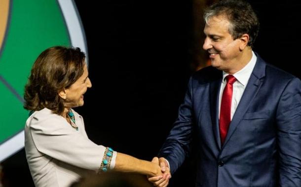 Isolda Cela e Camilo Santana