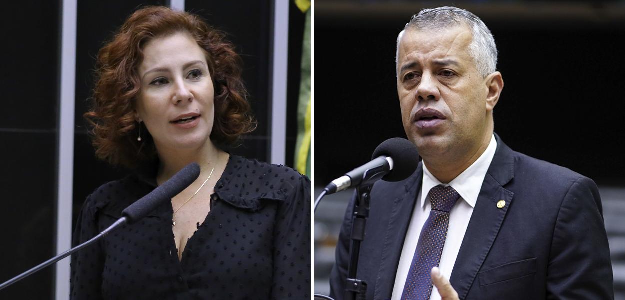 Deputados Carla Zambelli (PL-SP) e Evair de Melo (PP-ES)