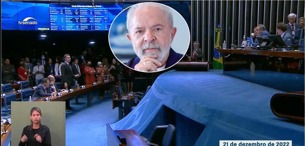 Luiz Inácio Lula da Silva e o plenário do Senado