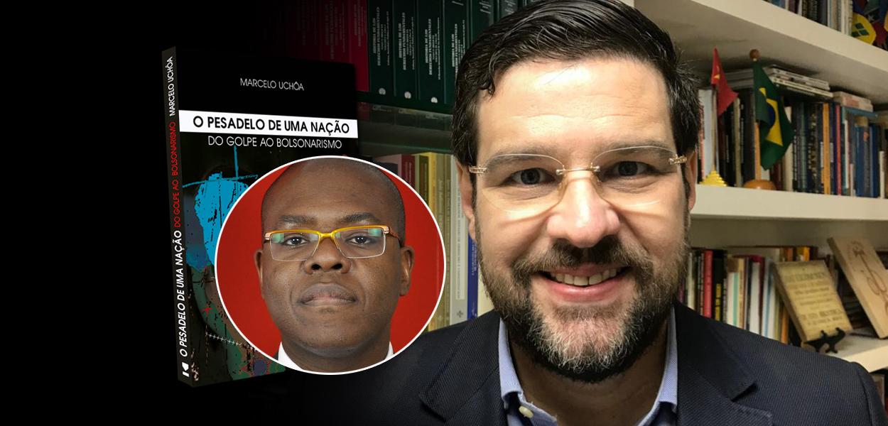 Silvio Luiz de Almeida (círculo), futuro ministro dos Direitos Humanos, e Marcelo Uchôa