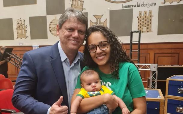 Tarcísio de Freitas e Sonaira Fernandes