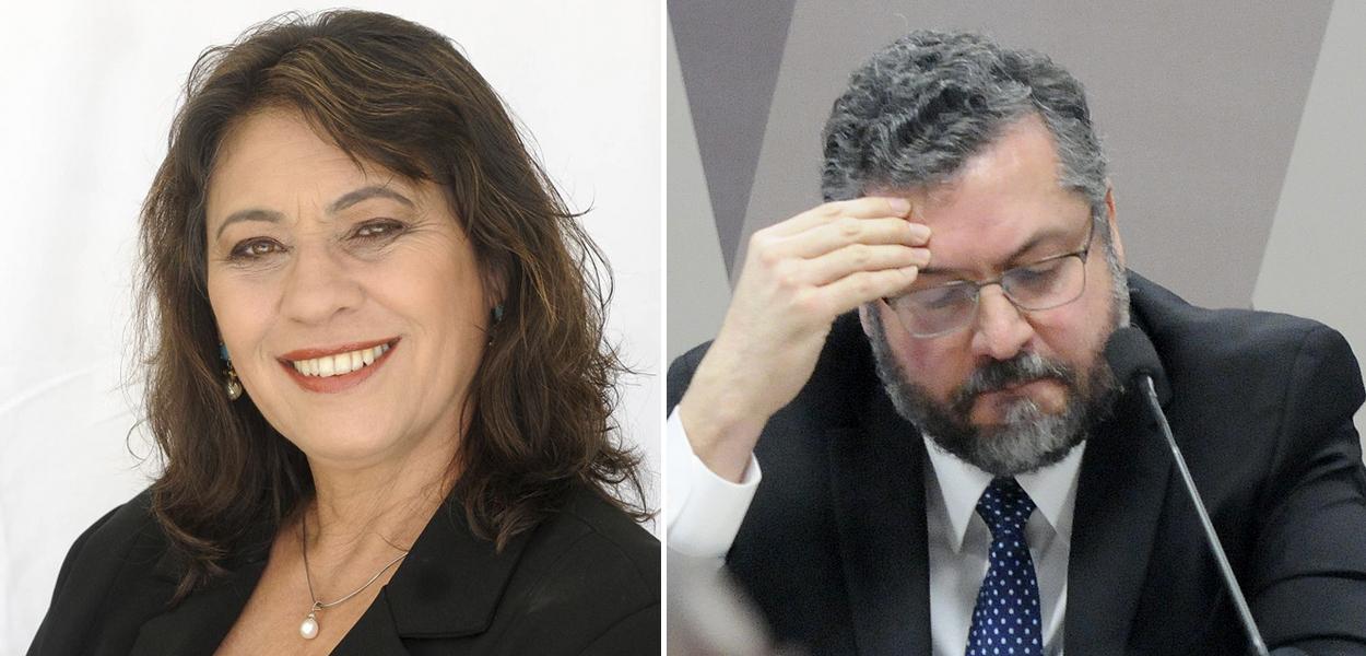 Tereza Cruvinel e Ernesto Araújo