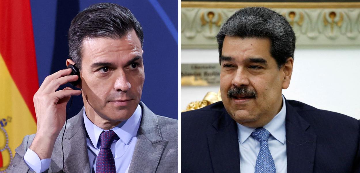 Pedro Sánchez e Nicolás Maduro