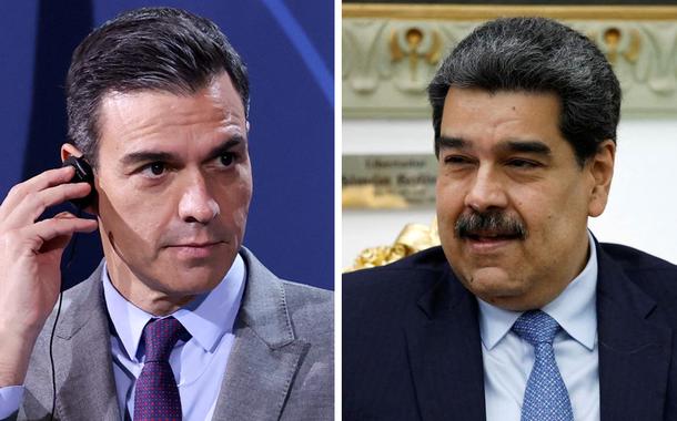 Pedro Sánchez e Nicolás Maduro