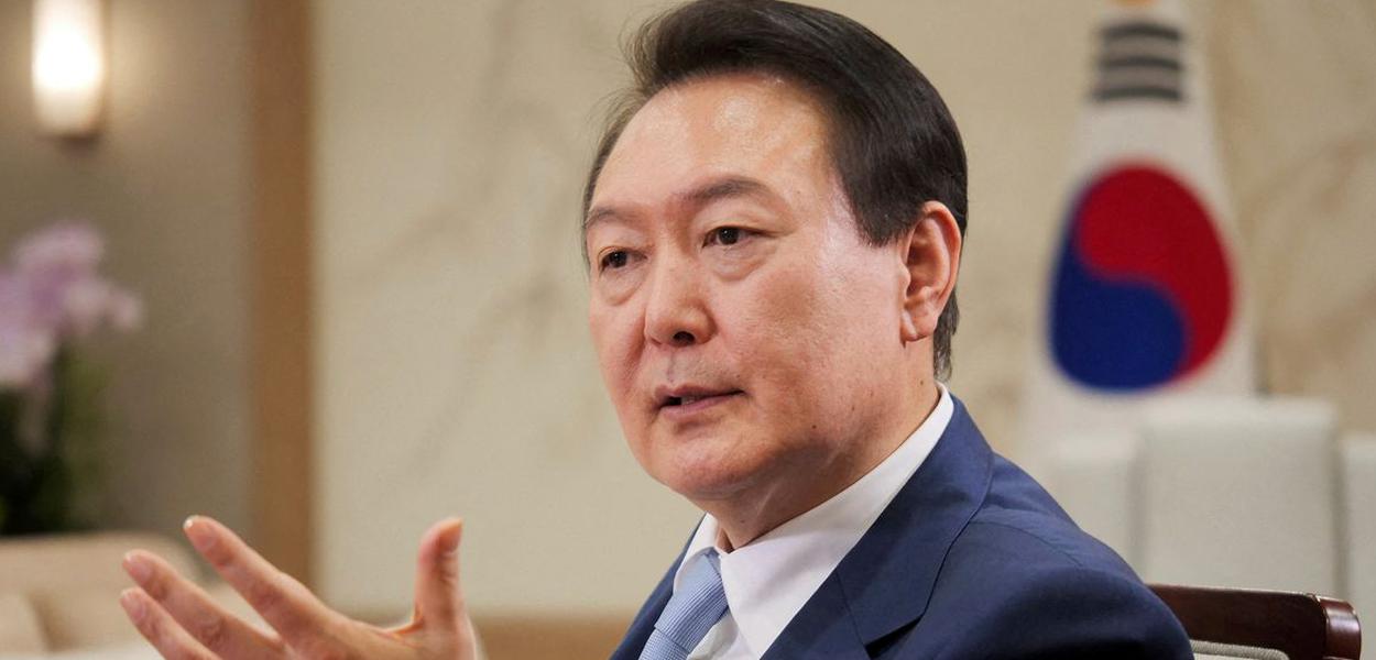 Yoon Suk, presidente da Coreia do Sul (Foto: Reuters) Yoon Suk, presidente da Coreia do Sul