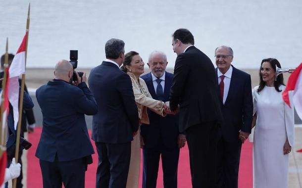 Luiz Inácio Lula da Silva durante a posse na Presidência da República