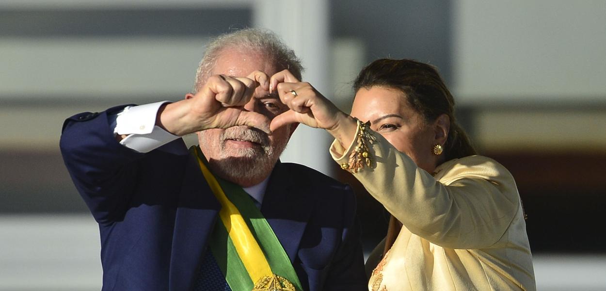 O presidente Luiz Inácio Lula da Silva durante cerimônia de posse, no Palácio do Planalto.