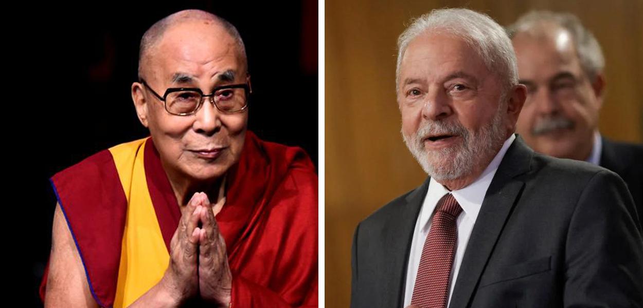 Dalai Lama e Luiz Inácio  Lula da Silva