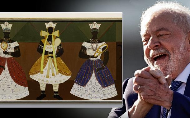 Quadro "Orixás" e Luiz Inácio Lula da Silva