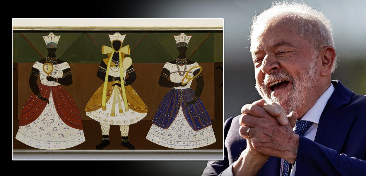 Quadro "Orixás" e Luiz Inácio Lula da Silva