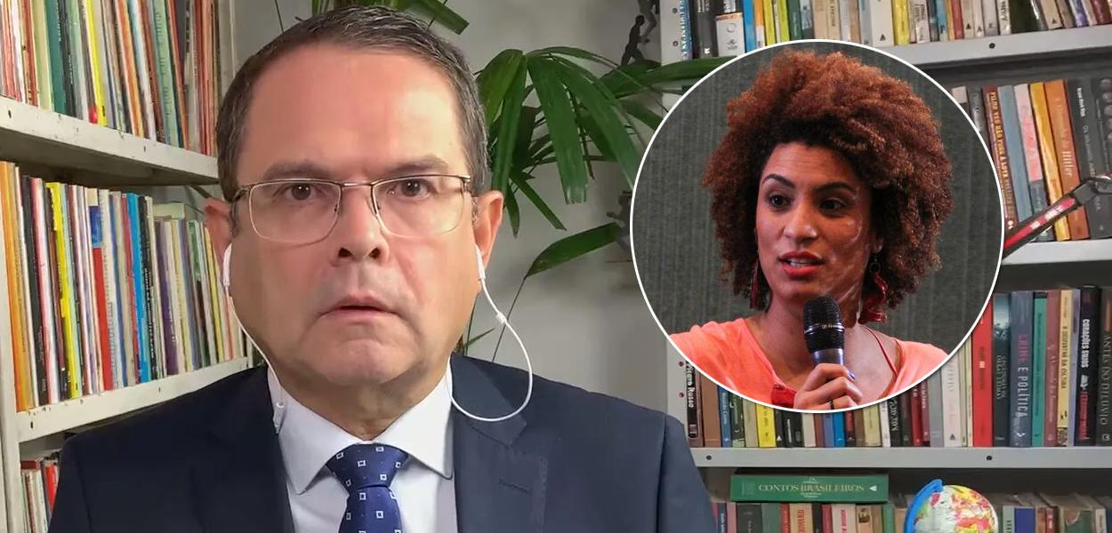 Jornalista Sidney Rezende e Marielle Franco
