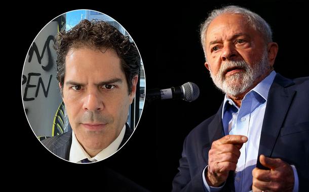 Marcio Souza (círculo) e Luiz Inácio Lula da Silva