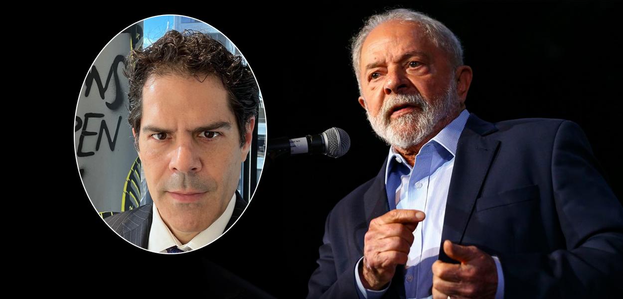 Marcio Souza (círculo) e Luiz Inácio Lula da Silva