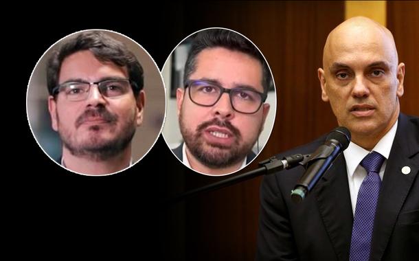 Rodrigo Constantino (à esq.), Paulo Figueiredo (no meio) e Alexandre de Moraes