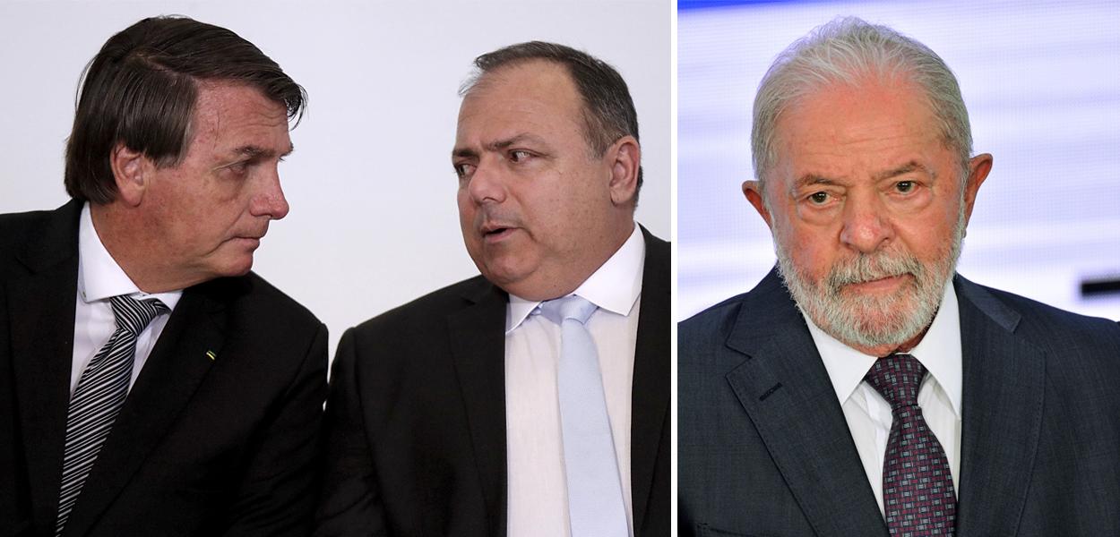Jair Bolsonaro, Eduardo Pazuello e Lula