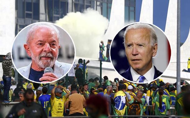 Luiz Inácio Lula da Silva, Joe Biden e atos terroristas de bolsonaristas em Brasília - 08.01.2023