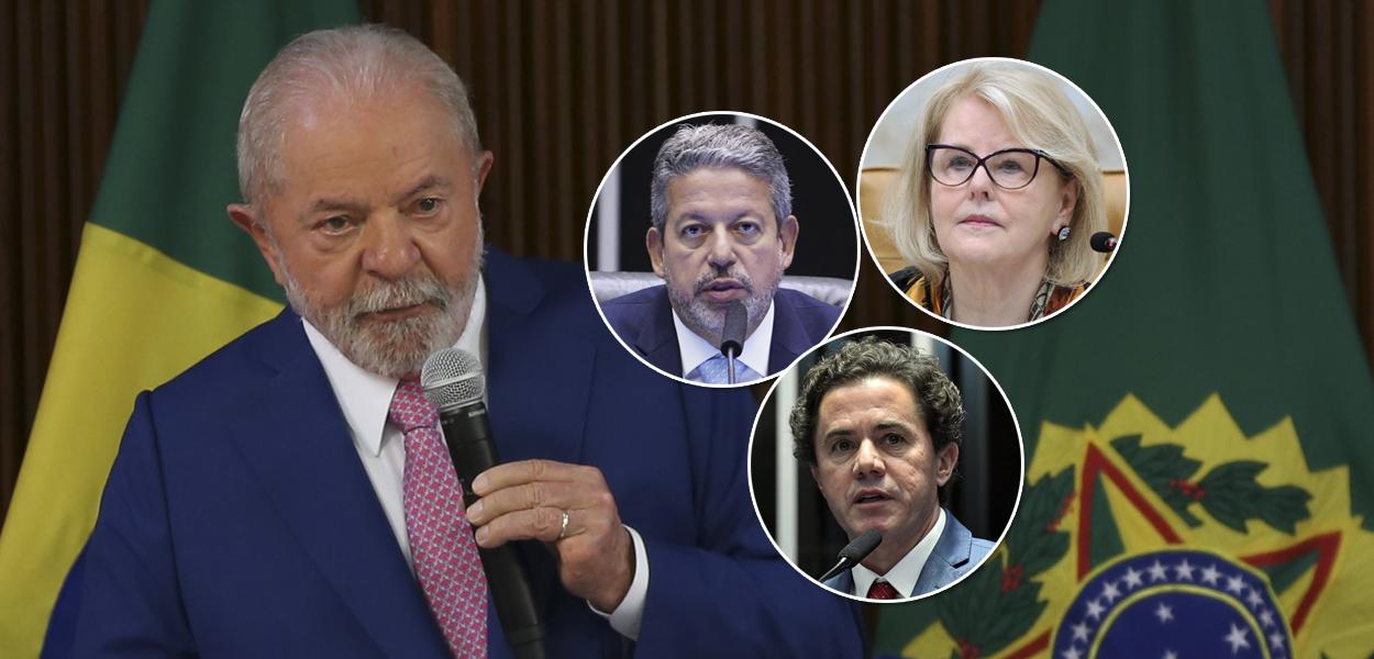 Presidente Luiz Inácio Lula da Silva, Arthur Lira, Rosa Weber e Veneziano Vital do Rêgo