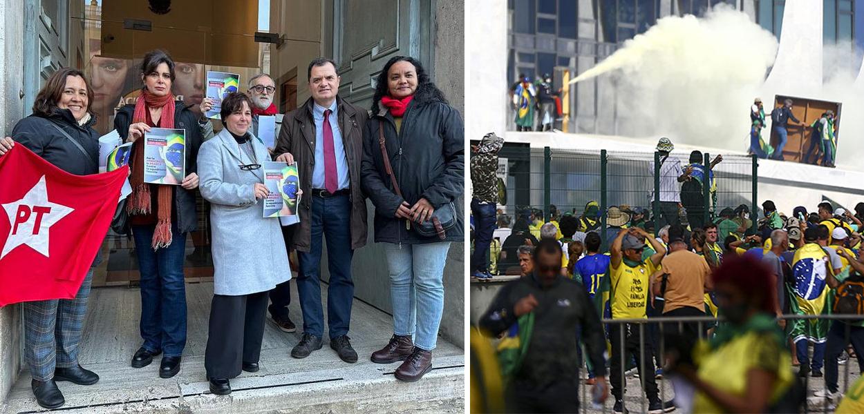 Ato em Roma repudia terrorismo bolsonarista em Brasília