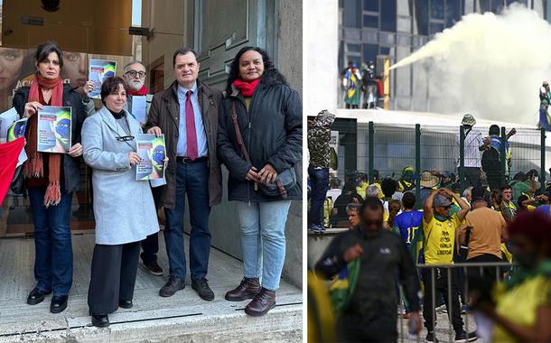 Ato em Roma repudia terrorismo bolsonarista em Brasília