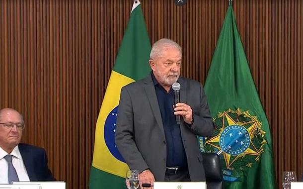 Luiz Inácio Lula da Silva em reunião com governadores em Brasília